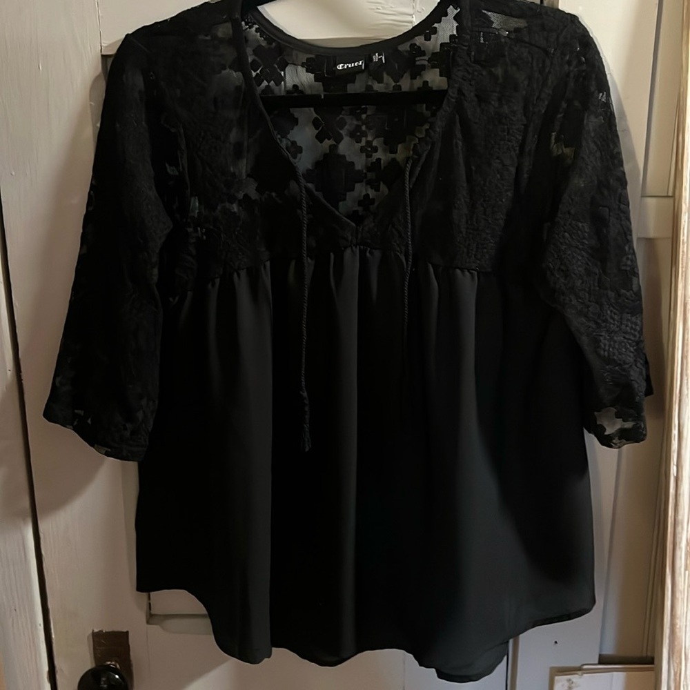 Cruel Girl Denim black top small